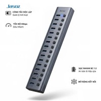 Bộ Chia 16 Cổng USB 3.0 Có Công Tắc Kèm Nguồn Phụ 12V/ 7.5A Dây Dài 1M Jasoz T-F173